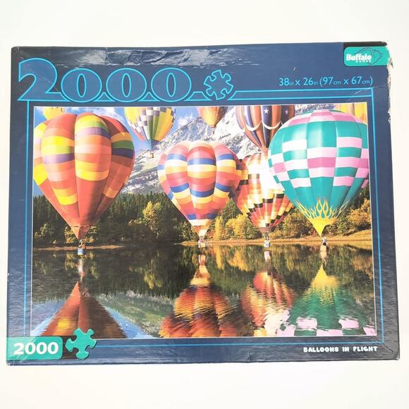 Buffalo Games Balloons In Flight 2000 Piece Jigsaw Puzzle with Poster - GUC - Picture 1 of 13